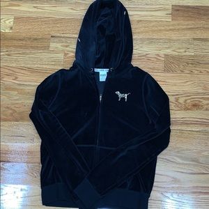 BLACK VELVET VS PINK ZIP UP